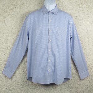Van Heusen* Men's Long Sleeve Button Down Curved Hem‎ Pocket Shirt~ Size Medium